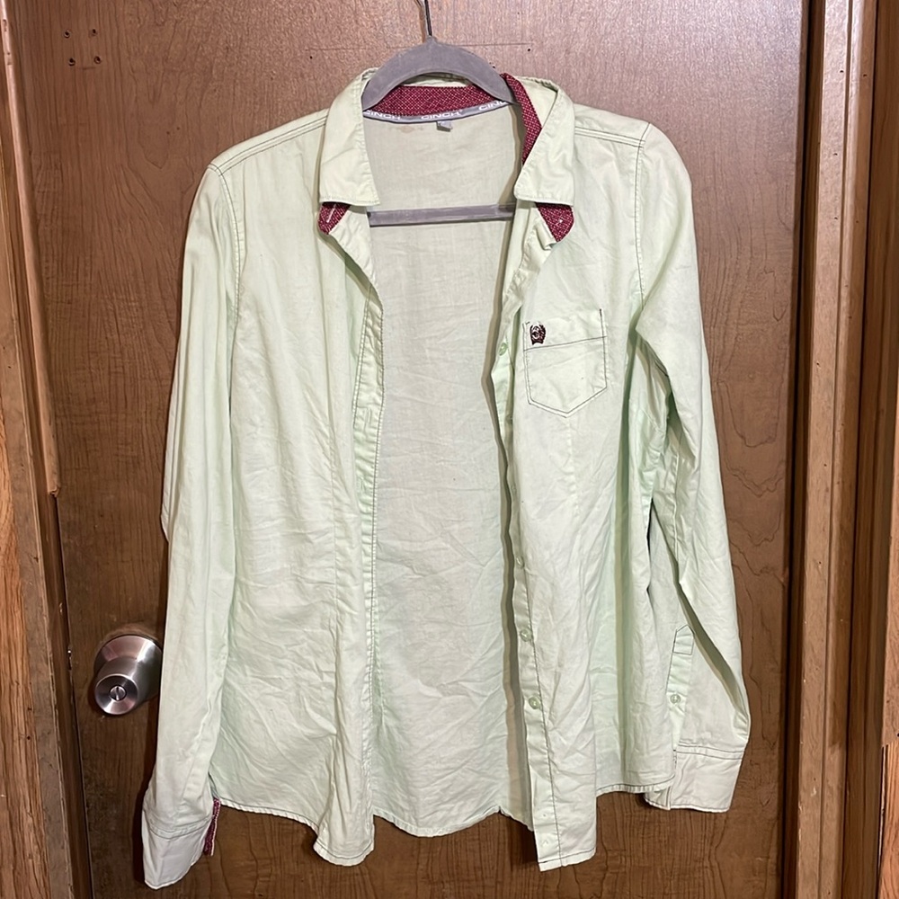 Cinch Mint Green Button Up Dress Shirt